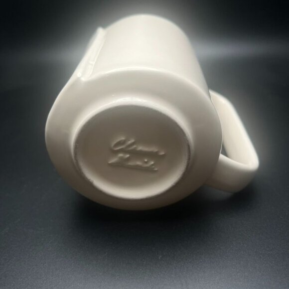 Vintage Claudia Shwide White Ceramic Mugs Set Of 2 - Minimalist Design MCM - Picture 3 of 3